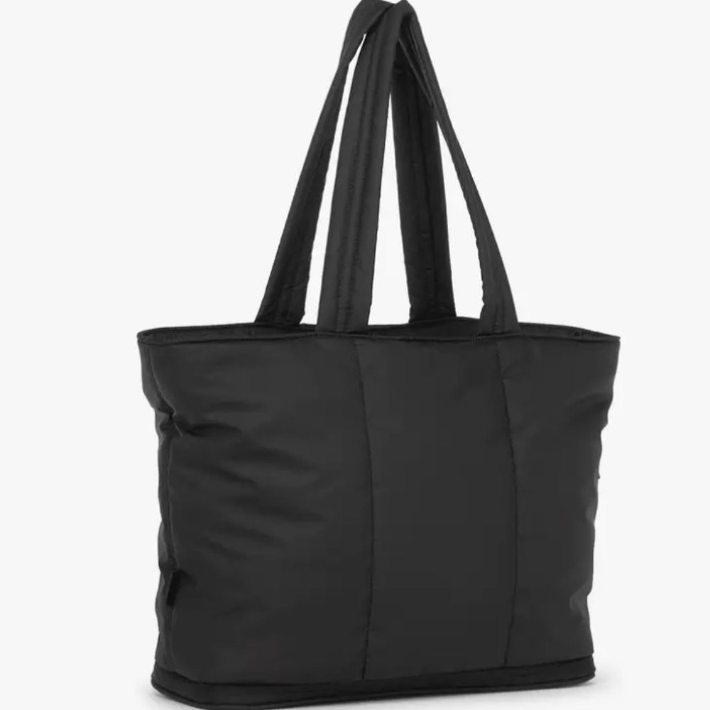 Calpak Luka Black Expandable Laptop Tote